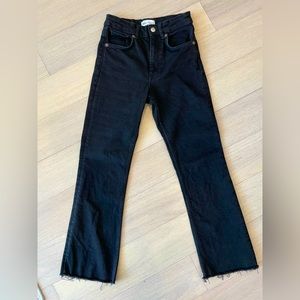 Zara high rise cropped jeans